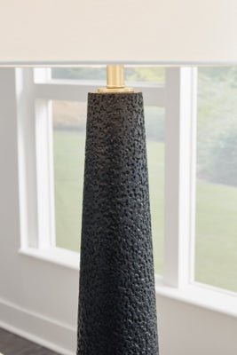 Hallburg Floor Lamp - Black Floor Lamp modern furniture Contempo Furniture