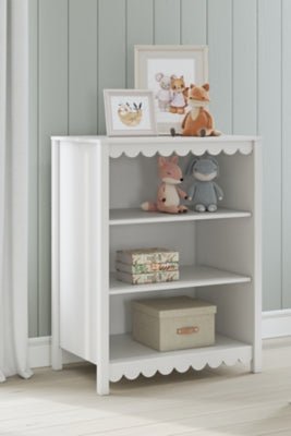 Hallityn Bookcase - White Bookcase modern furniture Contempo Furniture