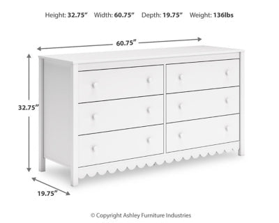 Hallityn Dresser - White Dresser modern furniture Contempo Furniture