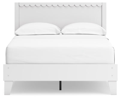 Hallityn Full Panel Platform Bed - White Panel Bed modern furniture Contempo Furniture