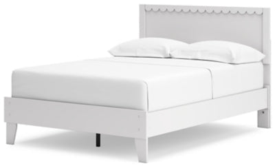 Hallityn Full Panel Platform Bed - White Panel Bed modern furniture Contempo Furniture