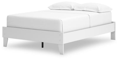 Hallityn Full Platform Bed - White Platform Bed modern furniture Contempo Furniture