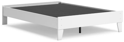 Hallityn Full Platform Bed - White Platform Bed modern furniture Contempo Furniture
