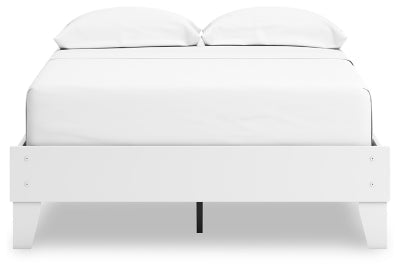 Hallityn Full Platform Bed - White Platform Bed modern furniture Contempo Furniture