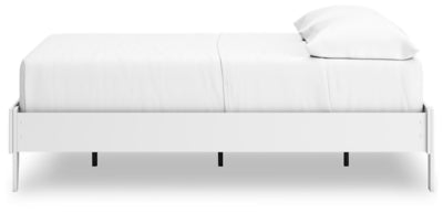 Hallityn Full Platform Bed - White Platform Bed modern furniture Contempo Furniture