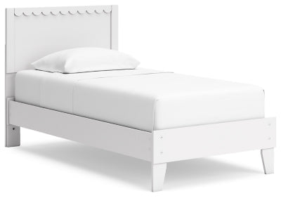 Hallityn Twin Panel Platform Bed - White | Ashley Furniture