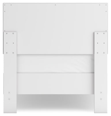 Hallityn Twin Panel Platform Bed - White Panel Bed modern furniture Contempo Furniture