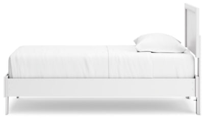 Hallityn Twin Panel Platform Bed - White Panel Bed modern furniture Contempo Furniture