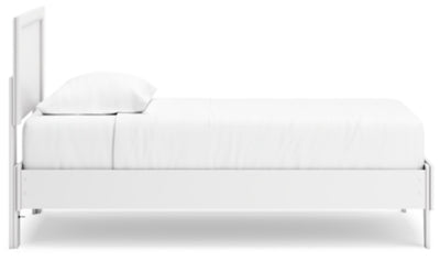 Hallityn Twin Panel Platform Bed - White Panel Bed modern furniture Contempo Furniture