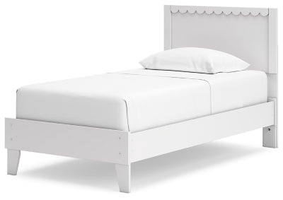 Hallityn Twin Panel Platform Bed - White Panel Bed modern furniture Contempo Furniture
