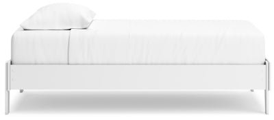 Hallityn Twin Platform Bed - White Platform Bed modern furniture Contempo Furniture