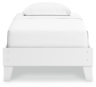 Hallityn Twin Platform Bed - White Platform Bed modern furniture Contempo Furniture