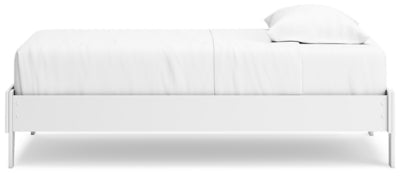 Hallityn Twin Platform Bed - White Platform Bed modern furniture Contempo Furniture