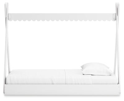 Hallityn Twin Tent Bed - White Platform Bed modern furniture Contempo Furniture