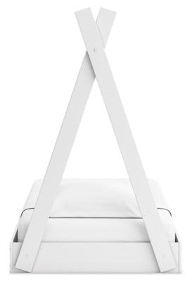 Hallityn Twin Tent Bed - White Platform Bed modern furniture Contempo Furniture