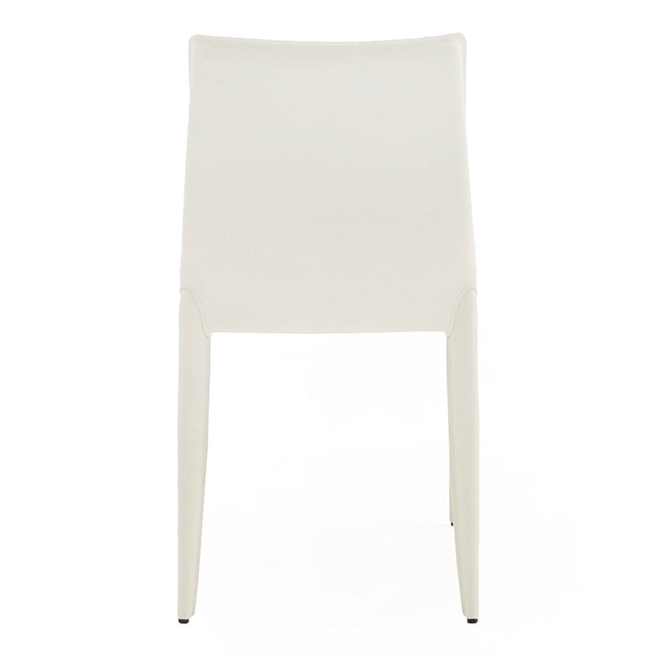Halo - Modern Ivory Saddle Leather Dining Chair (Set of 2)