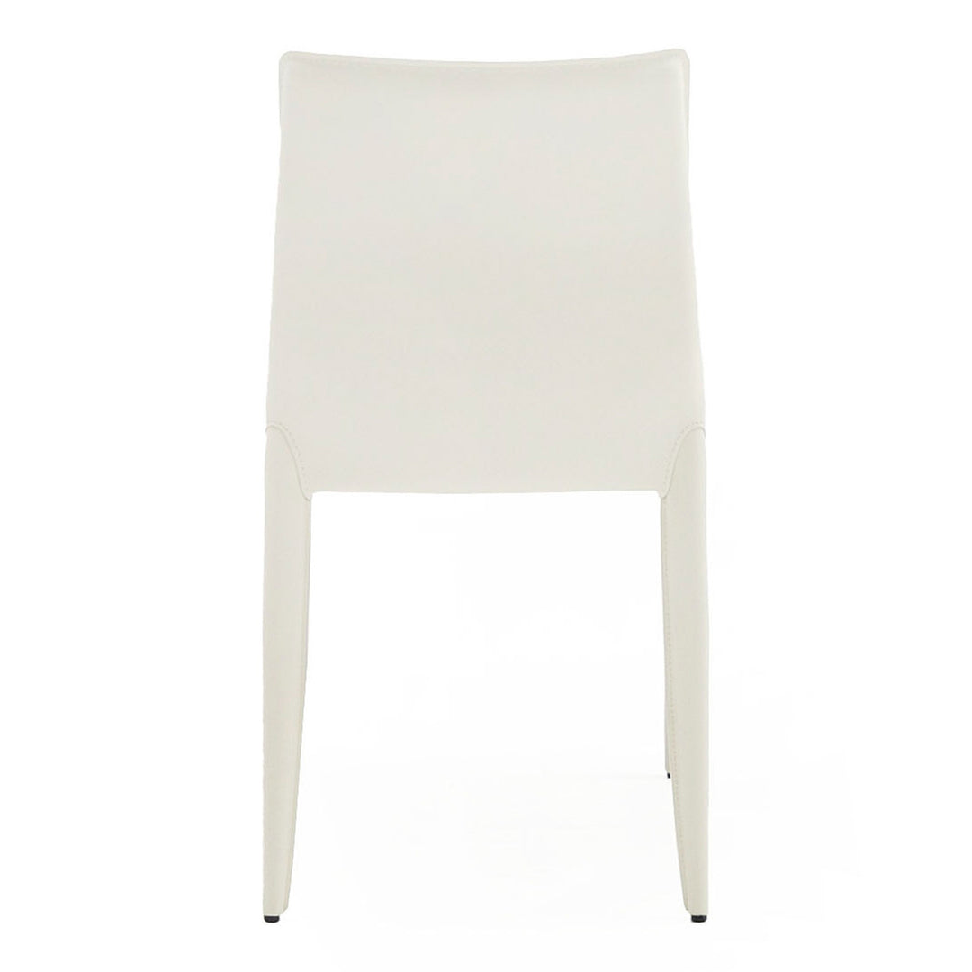 Halo - Modern Ivory Saddle Leather Dining Chair (Set of 2)
