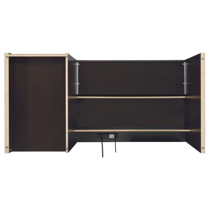 Halston - 3 - Drawer Office Computer Desk - Cappuccino Computer Desk modern furniture Contempo Furniture