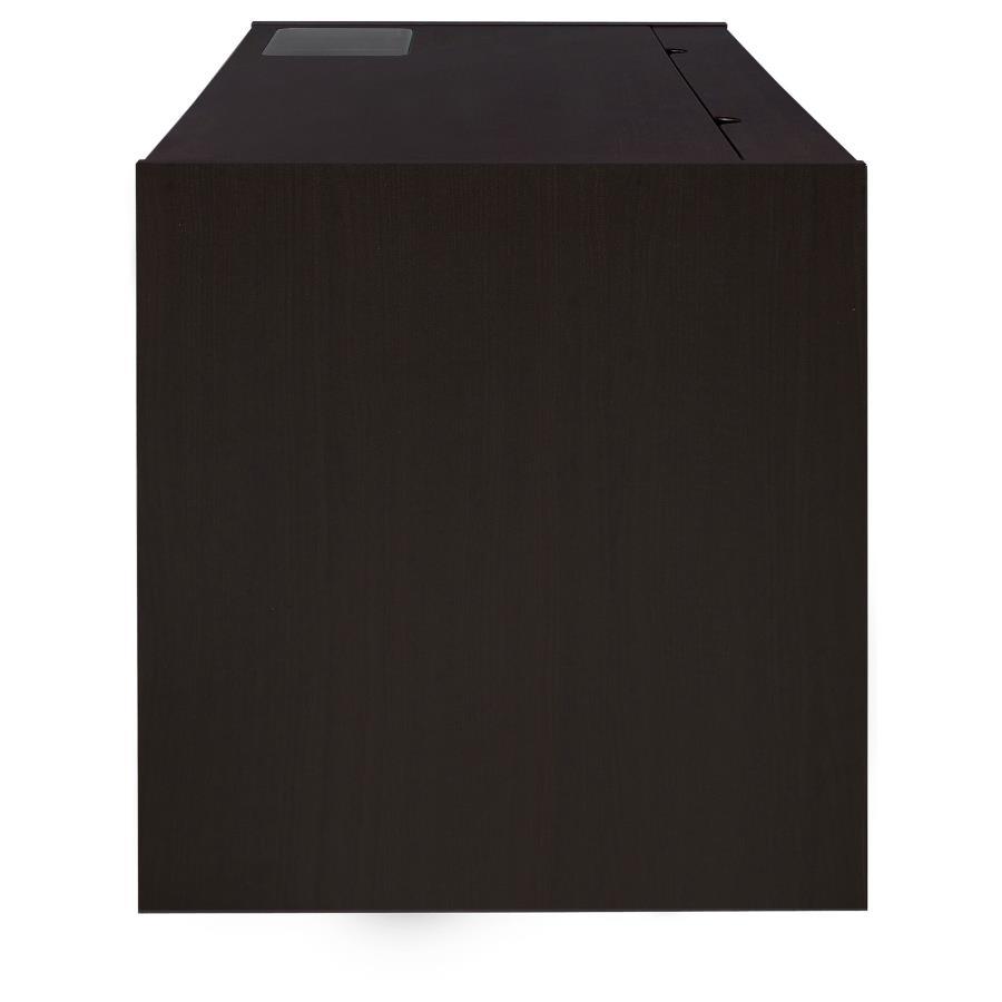 Halston - 3 - Drawer Office Computer Desk - Cappuccino Computer Desk modern furniture Contempo Furniture