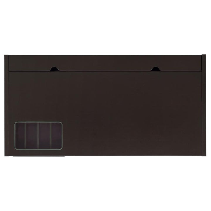 Halston - 3 - Drawer Office Computer Desk - Cappuccino Computer Desk modern furniture Contempo Furniture