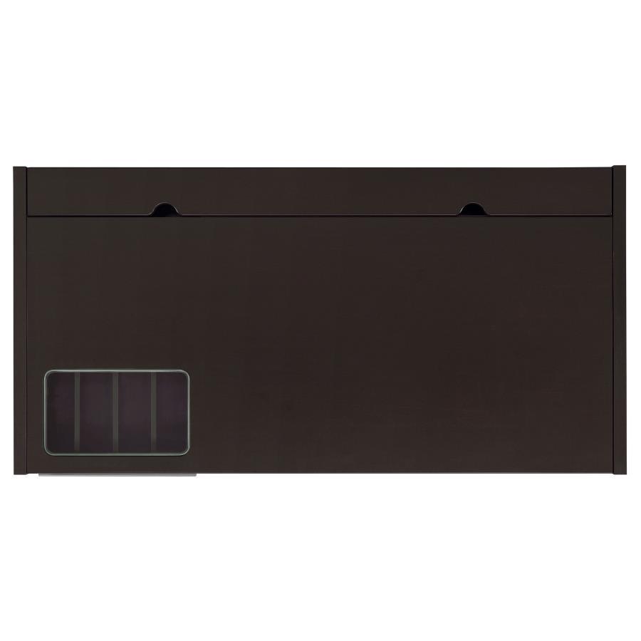Halston - 3 - Drawer Office Computer Desk - Cappuccino Computer Desk modern furniture Contempo Furniture