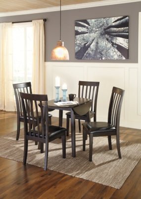 Hammis Dining Drop Leaf Table - Dark Brown Dining Table modern furniture Contempo Furniture