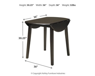Hammis Dining Drop Leaf Table - Dark Brown Dining Table modern furniture Contempo Furniture
