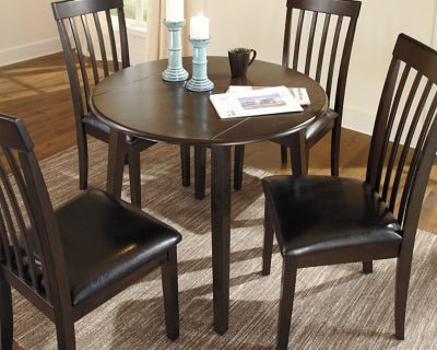 Hammis Dining Drop Leaf Table - Dark Brown Dining Table modern furniture Contempo Furniture