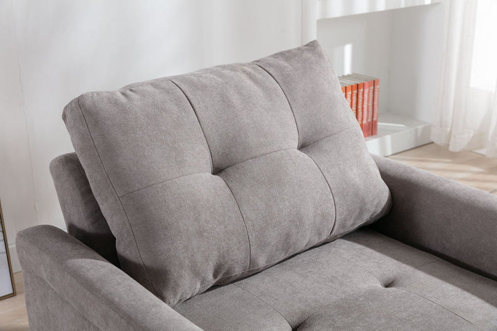 Hannah 35"W Gray Woven Convertible Armchair Arm Chair modern furniture Contempo Furniture