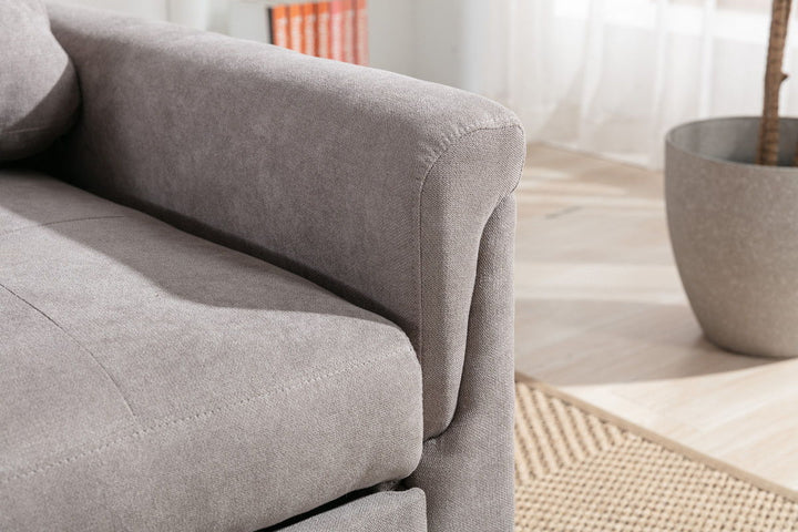 Hannah 35"W Gray Woven Convertible Armchair Arm Chair modern furniture Contempo Furniture