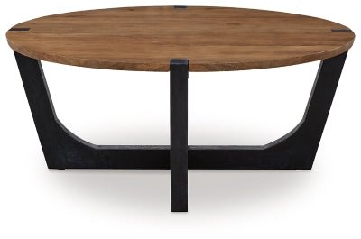 Hanneforth Coffee Table - Dark Brown Coffee Table modern furniture Contempo Furniture