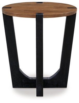 Hanneforth End Table - Dark Brown End Table modern furniture Contempo Furniture