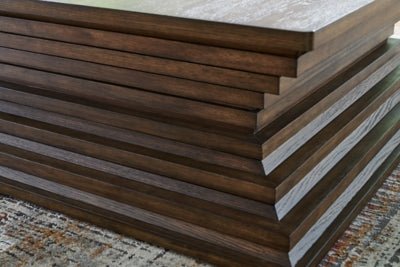 Hannodream Coffee Table - Dark Brown Cocktail Table modern furniture Contempo Furniture
