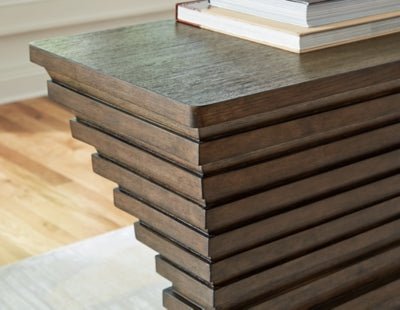 Hannodream Sofa Table - Dark Brown Sofa Table modern furniture Contempo Furniture