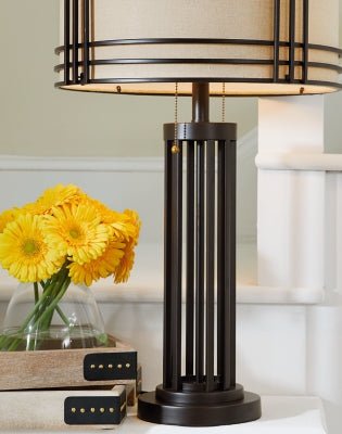 Hanswell Table Lamp - Dark Brown Table Lamp modern furniture Contempo Furniture