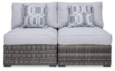 Harbor Court Armless Chair with Cushion (Set of 2) - Gray | Ashley Furniture