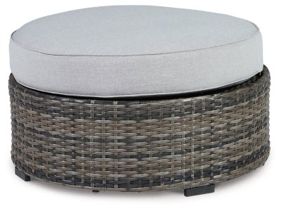 Harbor Court Ottoman with Cushion - Gray | Ashley Furniture