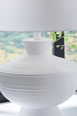 Harelwood Table Lamp - White Table Lamp modern furniture Contempo Furniture