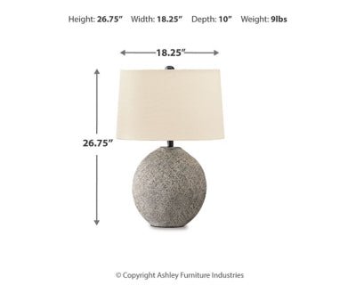 Harif Table Lamp - Beige Table Lamp modern furniture Contempo Furniture