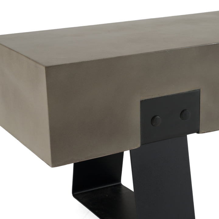 Haring Modern Concrete Bench - View 3