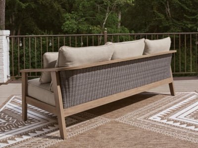 Harmony Headlands Outdoor Sofa with Cushion - Beige Outdoor Seating modern furniture Contempo Furniture