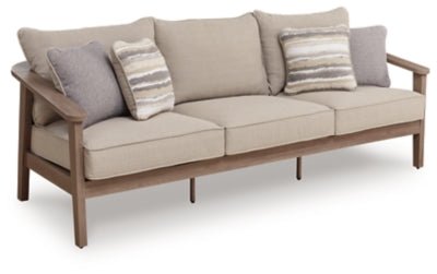 Harmony Headlands Outdoor Sofa with Cushion - Beige | Ashley Furniture