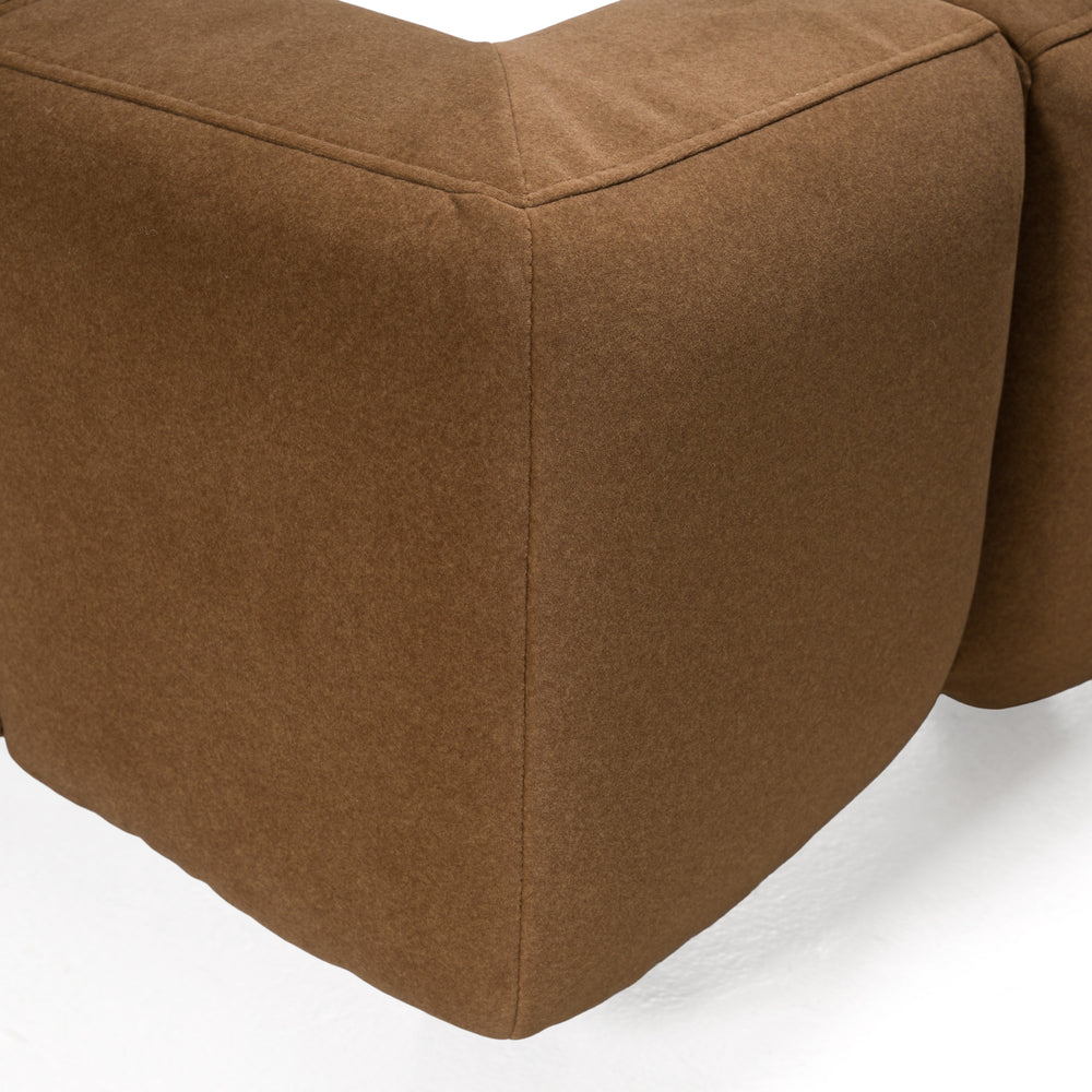 Harris - Modern Brown Fabric Bed - View 5