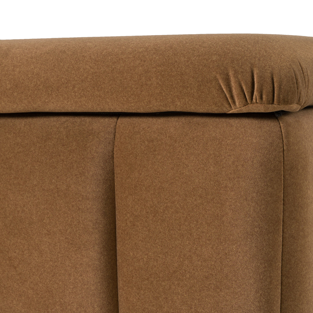 Harris - Modern Brown Fabric Bench w/ Storage