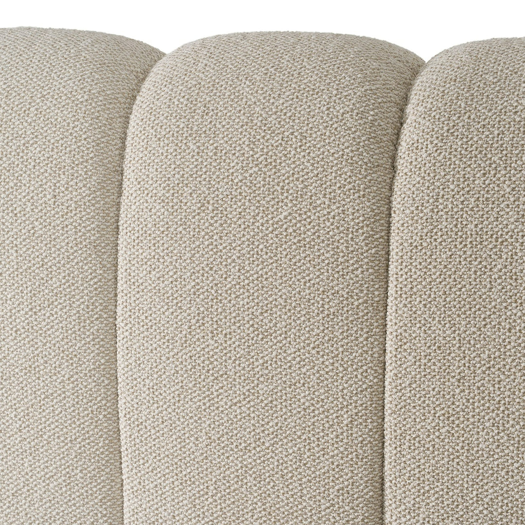 Harris  Modern OffWhite Fabric Bed