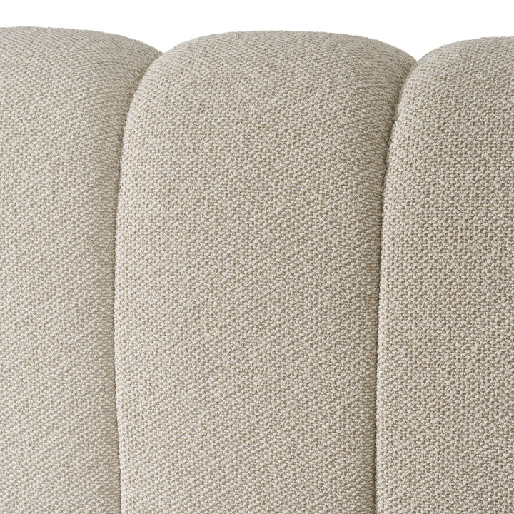 Harris  Modern OffWhite Fabric Bed