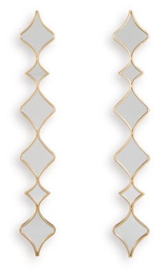 Harriswood Accent Mirror Set (Set of 2) - Gold | Ashley Furniture