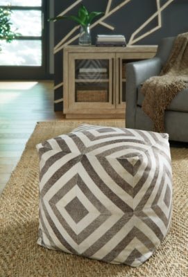 Hartselle Pouf - Dark Brown Accent Pouf modern furniture Contempo Furniture
