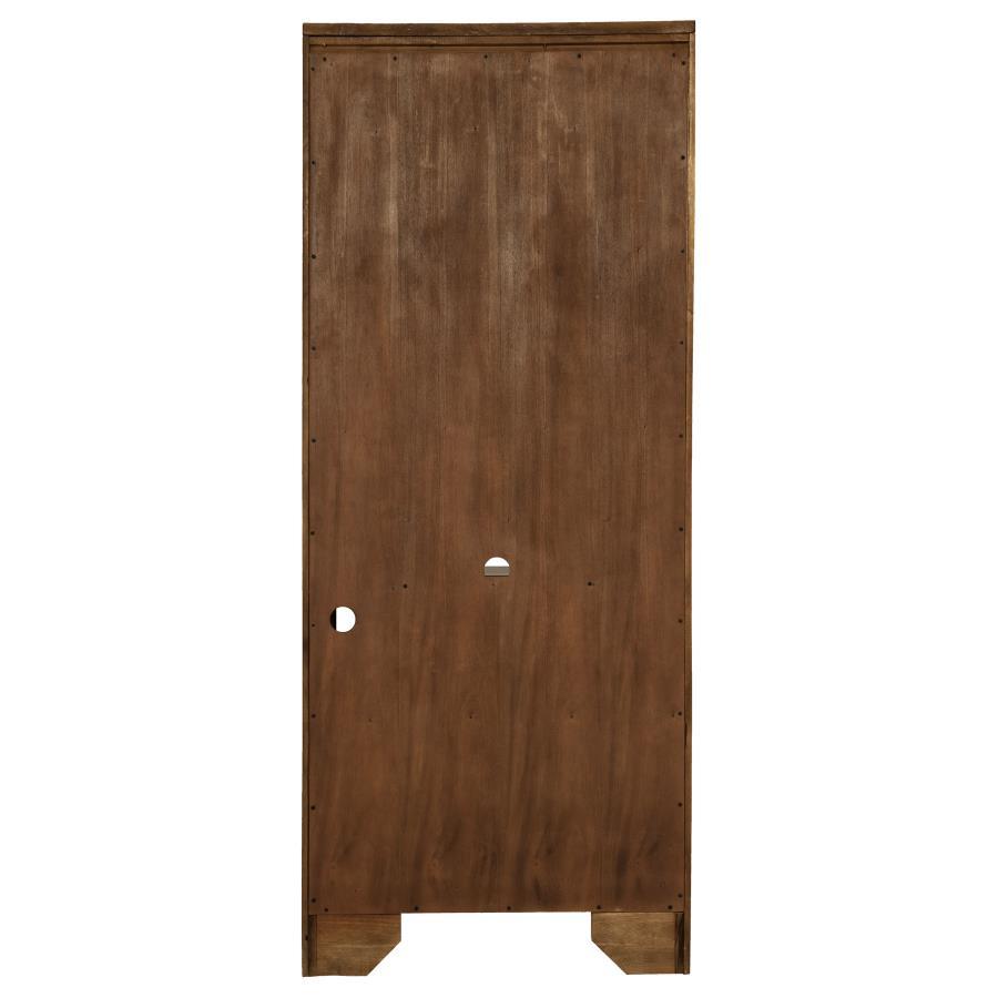 Hartshill - 5 - Shelf Bookcase - Burnished Oak Standard Bookcase modern furniture Contempo Furniture