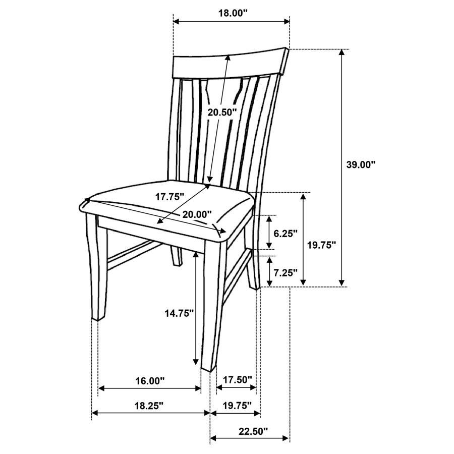 Hartville - Dining Side Chair (Set of 2) - Natural Light Brown Chair Set modern furniture Contempo Furniture